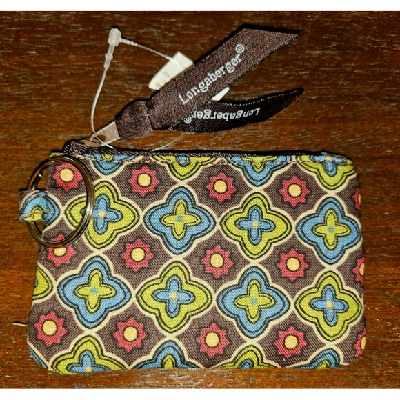 Longaberger Accessories - LONGABERGER Homestead Bliss Coin Purse‎ With Keychain--NEW